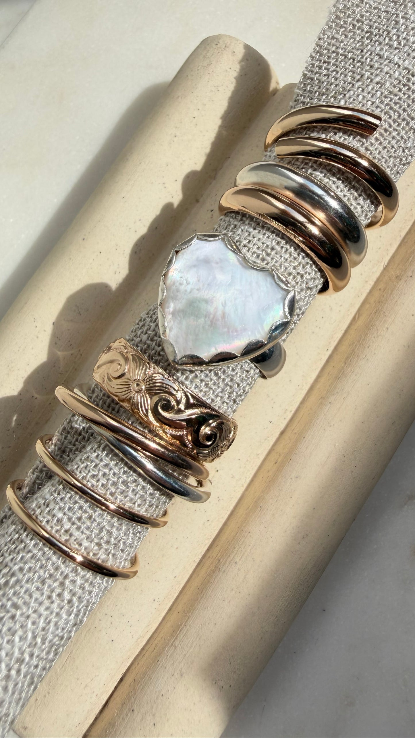 Mother of Pearl Heart Ring