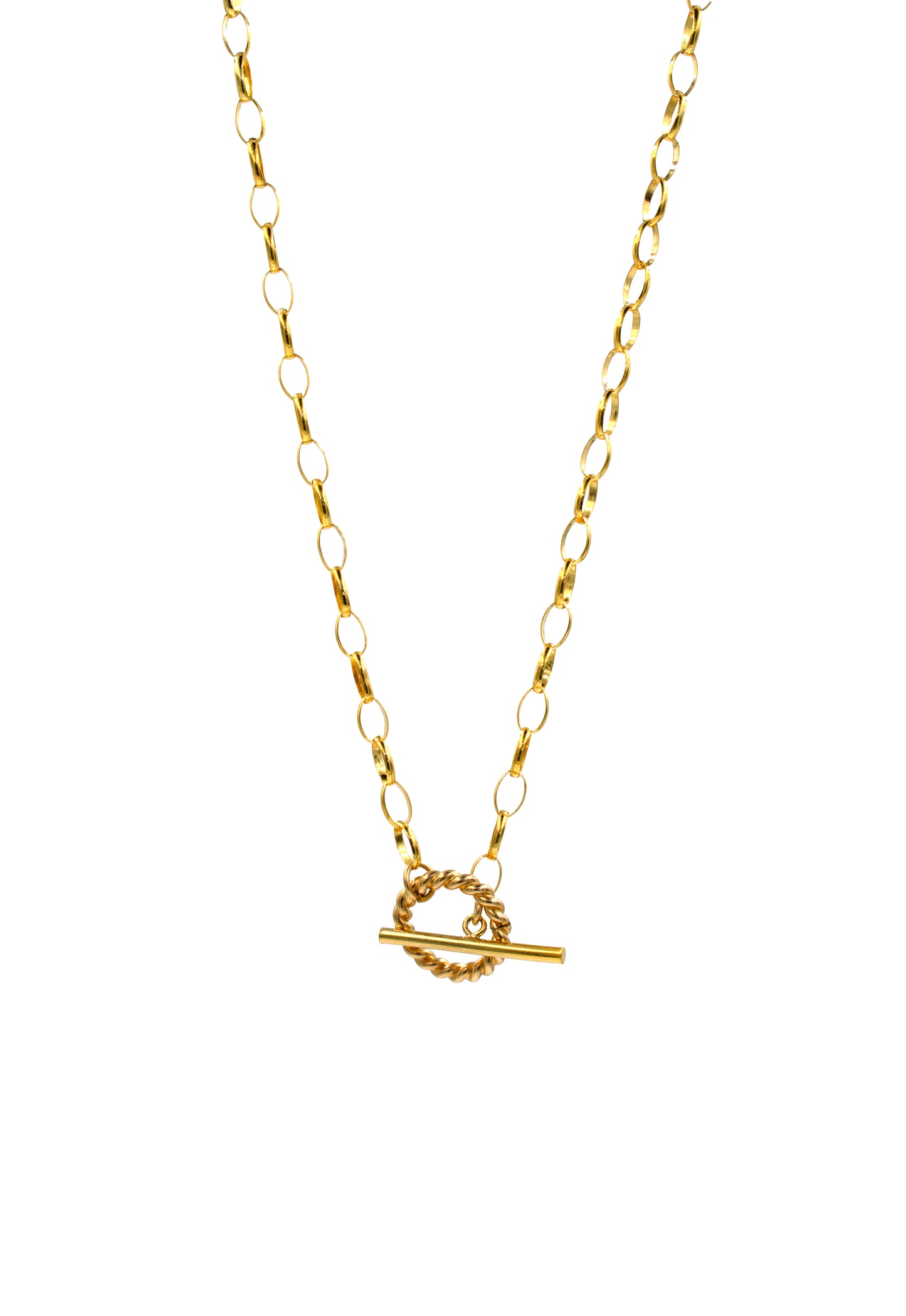 Rope Hoop and Toggle Necklace