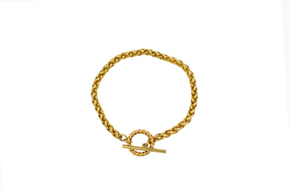 Rope Hoop and Toggle Necklace