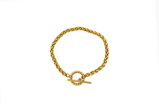 Rope Hoop and Toggle Necklace