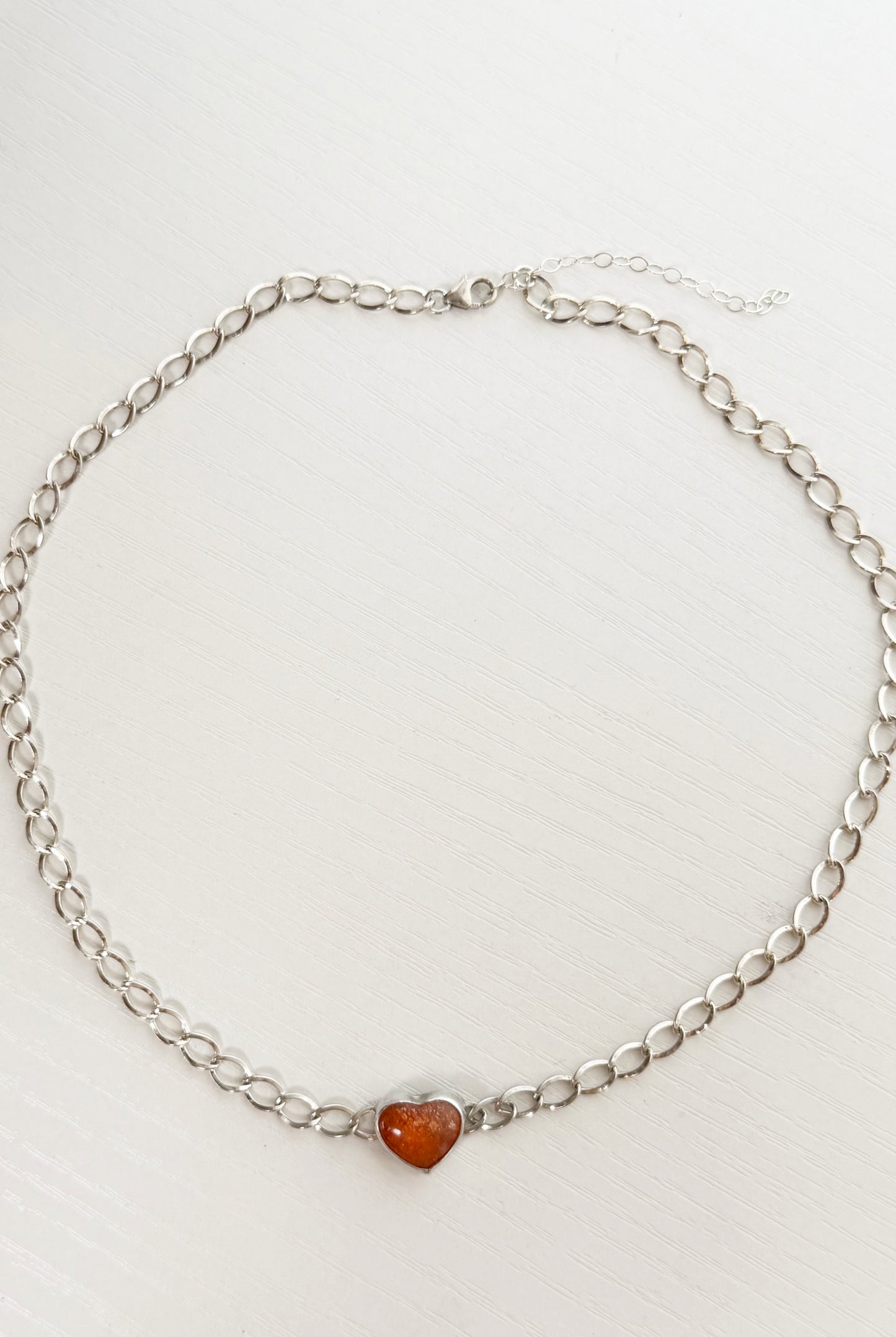 Sunstone Heart Necklace