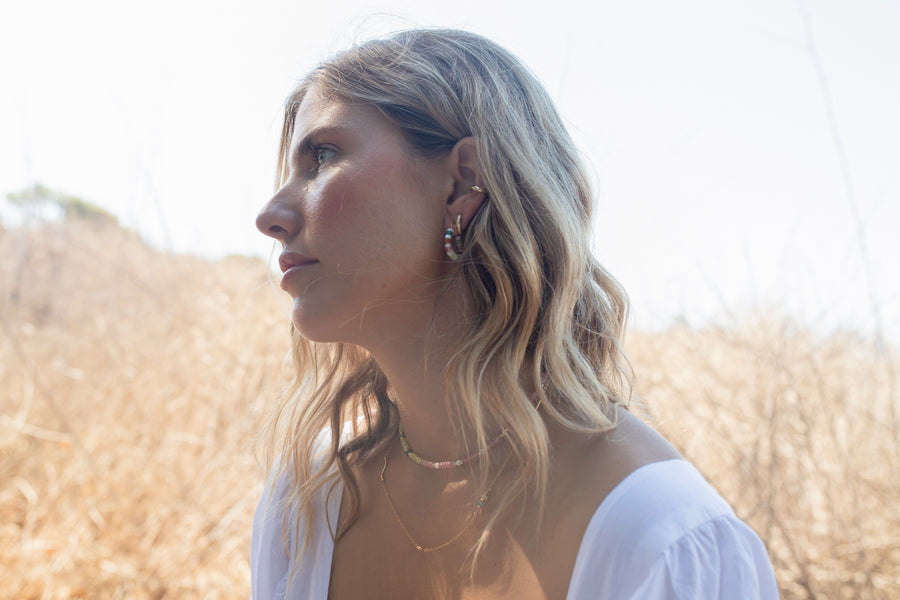 Bloom Hoops Multi Stone
