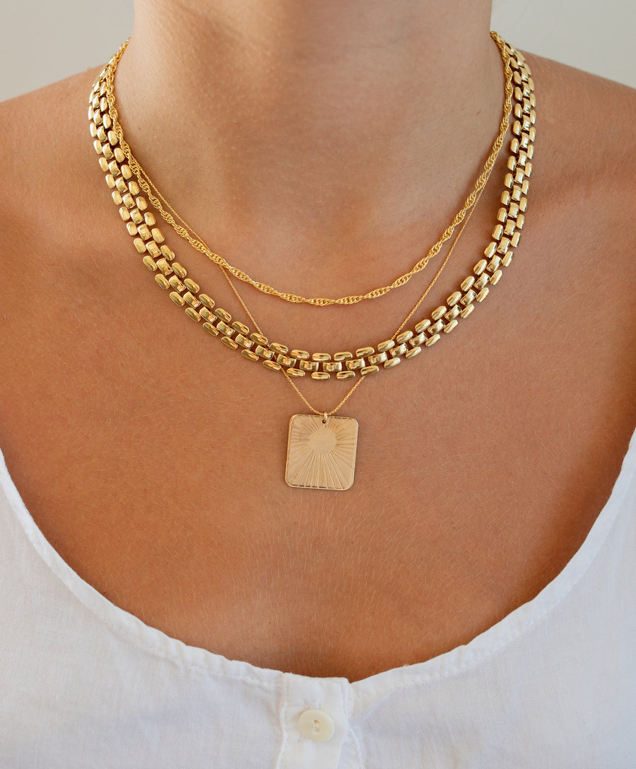 Glow Rectangle Necklace Small