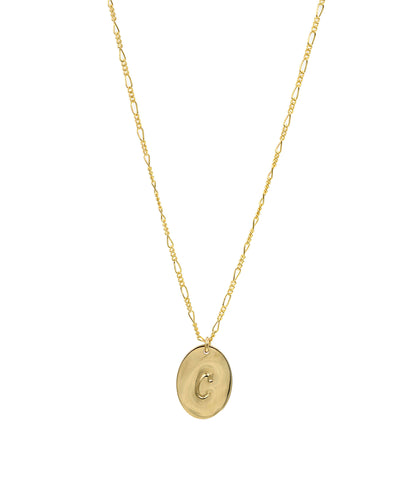 Oval Monogram Necklace Sterling Silver