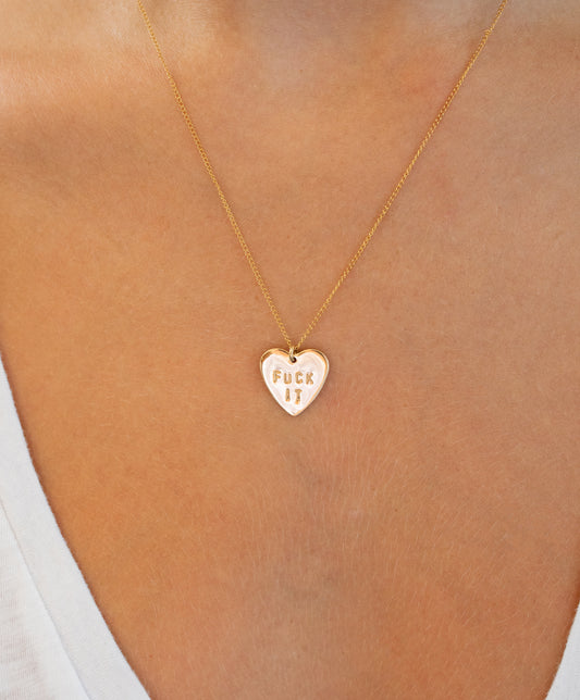Fuck It Heart Necklace