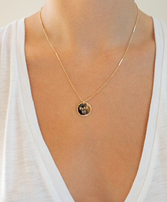 Fuck It Coin Necklace