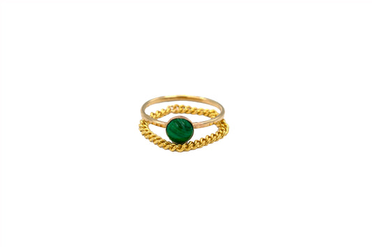 Johnny Stack Ring Set Malachite
