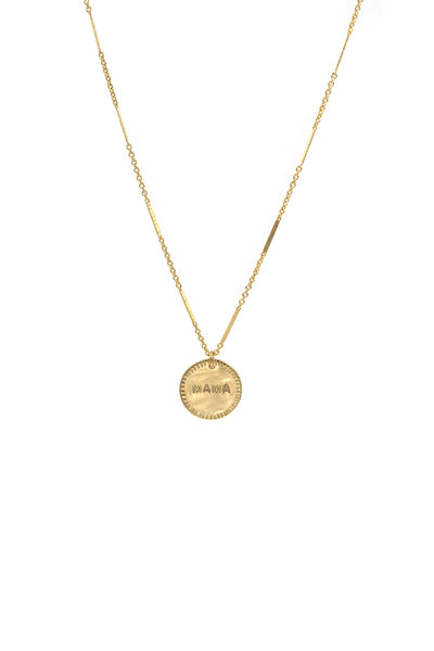 [MAMA CASAR] Two-Line Large Coin Necklace★ 人気 ★ Mama Coin Necklace – Paradigm Design