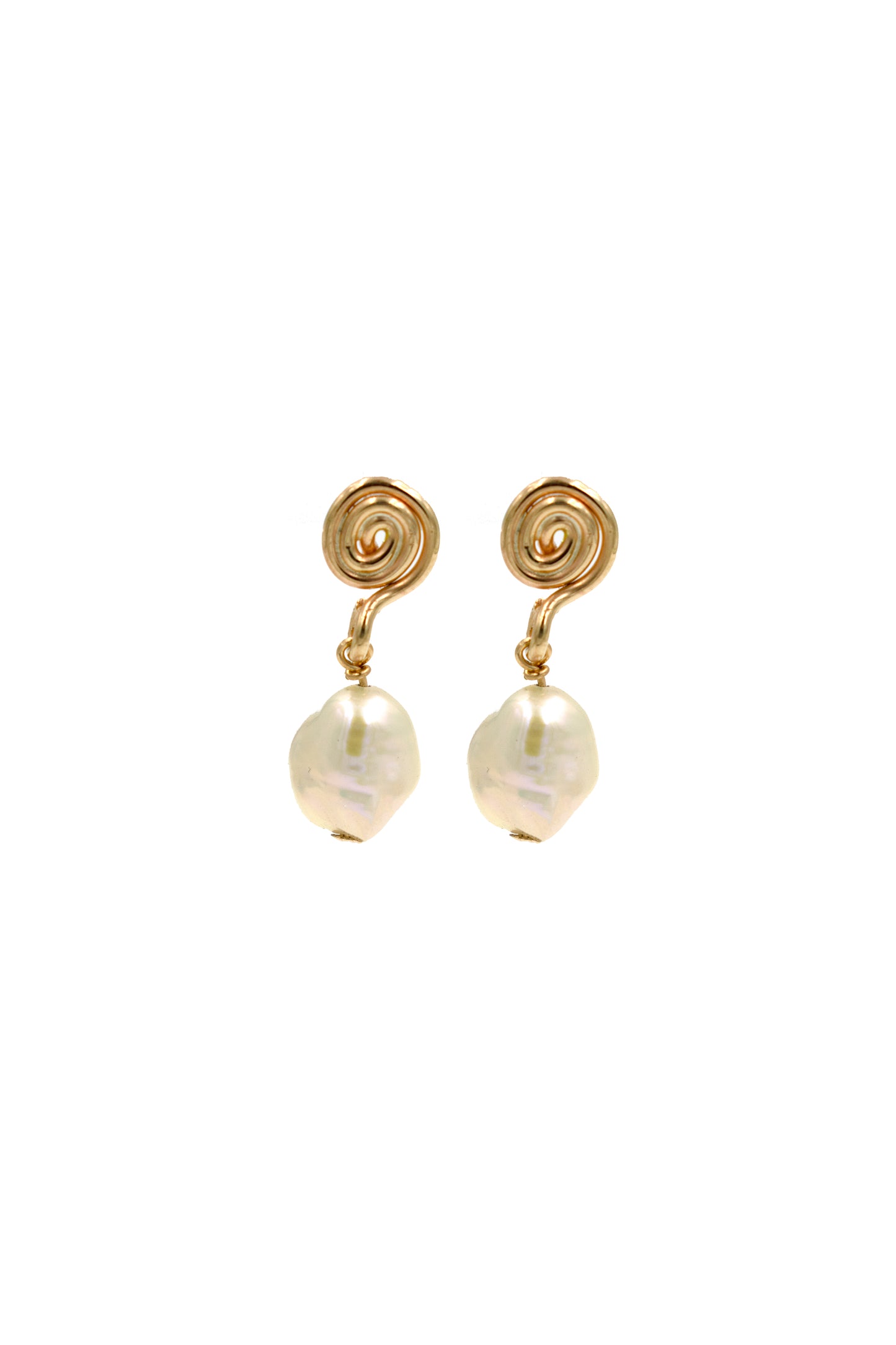 Spiral Pearl Earrings