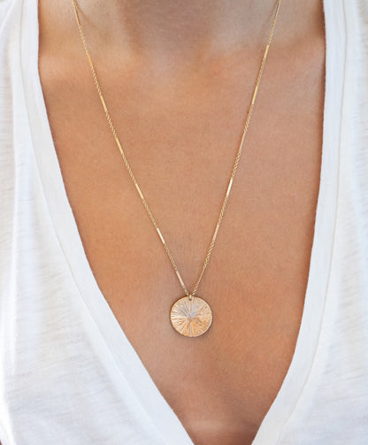 Sunburst Coin Necklace
