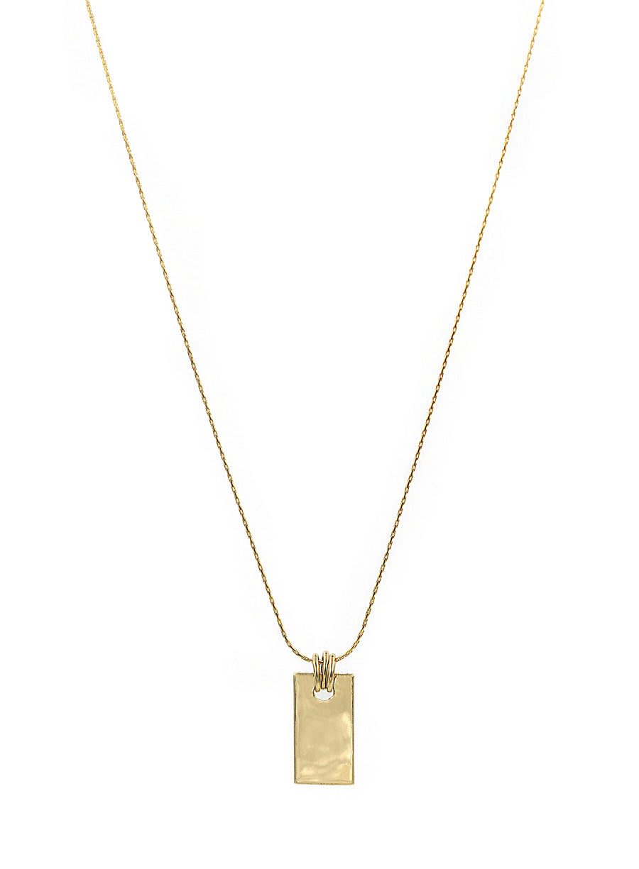 Three Ring Rectangle Necklace