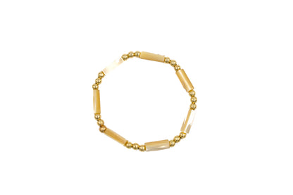 Washed Ashore Beige Mother of Pearl Bracelet