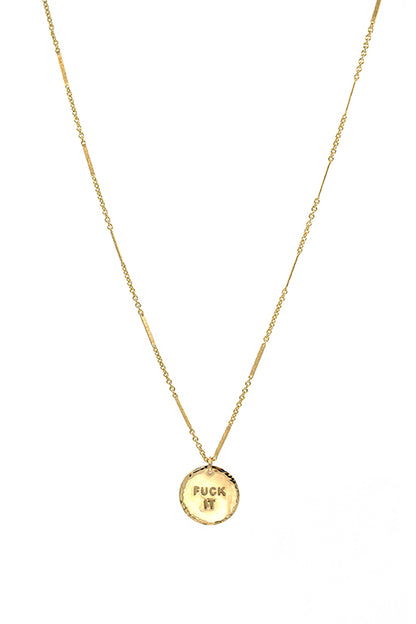 Fuck It Coin Necklace
