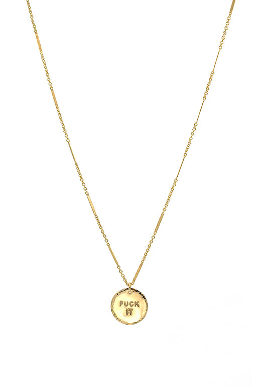 Fuck It Coin Necklace