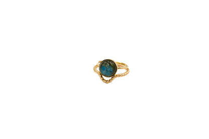 Helm Ring Stack Labradorite