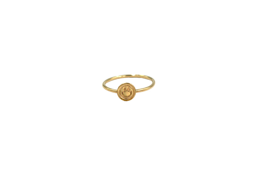 Smiley Coin Stack Ring