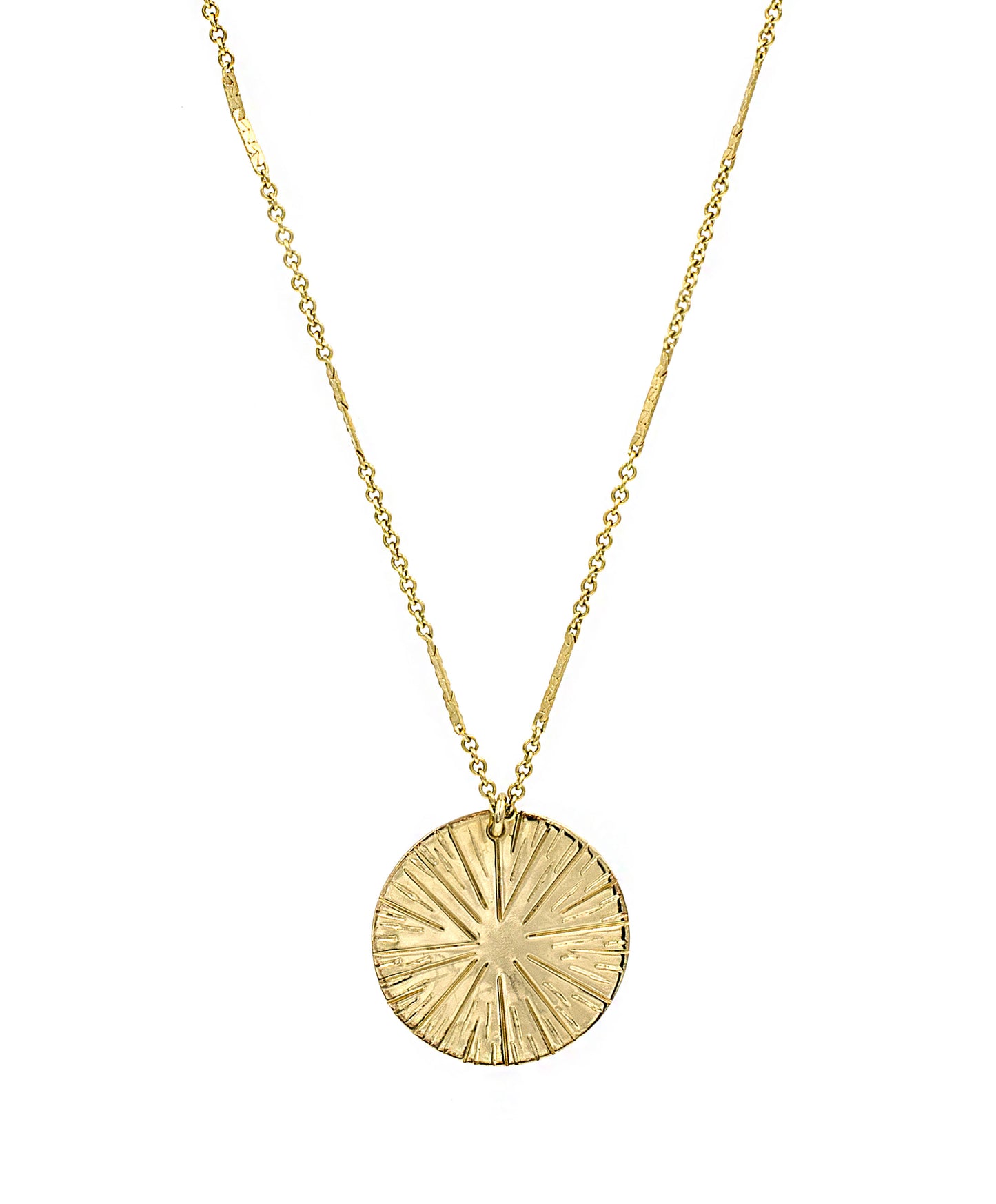 Sunburst Coin Necklace
