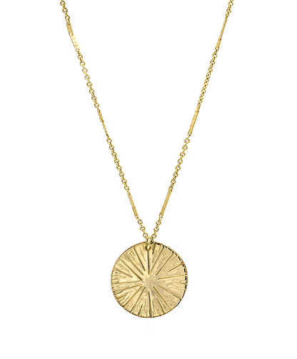 Sunburst Coin Necklace