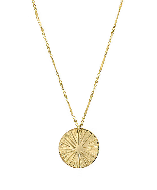 Sunburst Coin Necklace